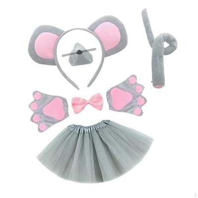 Adorable Animal Cosplay Costume Set with Bow Tie Skirt for Playful Performances