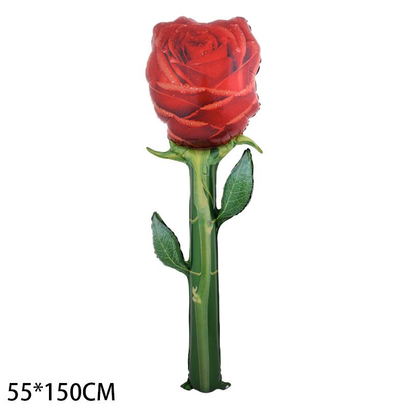 

1pc Large Red Rose Foil Balloons - Wedding, Birthday & Anniversary Decor, Mother s Day Gift, Flower Shape for Party Events As Shown