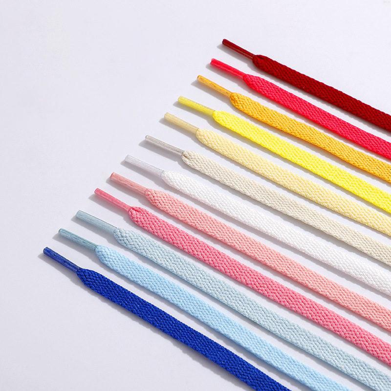 NEW Polyester Replacement Shoelaces Flat Shoe Laces Solid Color for Sneakers Canvas Shoes Casual Shoes