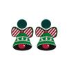 Snowman Christmas Tree Bells Christmas Earrings Christmas Ear Hook Dangle Earring Christmas Gift