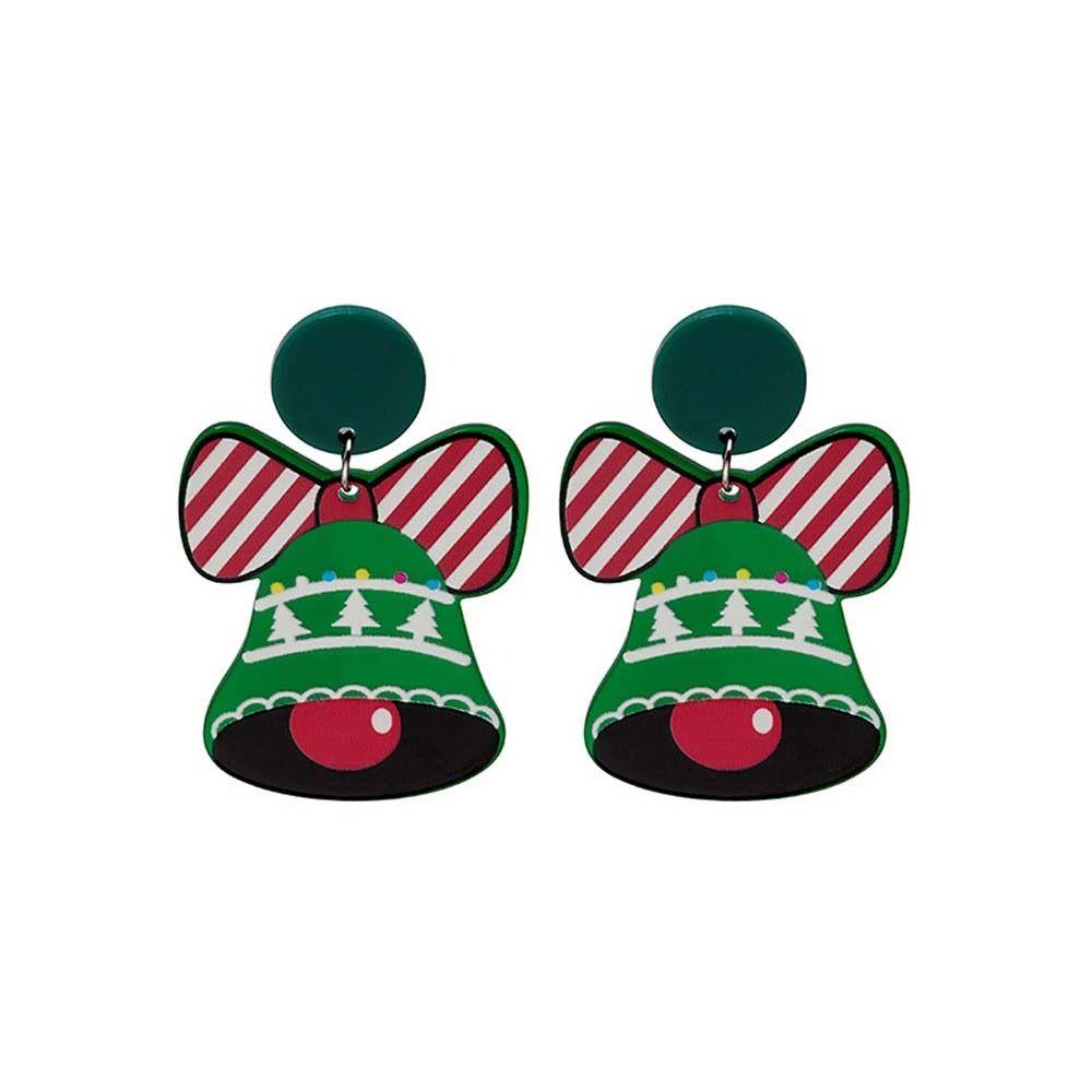 Snowman Christmas Tree Bells Christmas Earrings Christmas Ear Hook Dangle Earring Christmas Gift