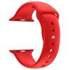 Watch Strap - MY-MONTRE - Compatible Apple Watch 42/44/45/49mm - Red Silicone - Pin and Buckle Closure - Size 235mm