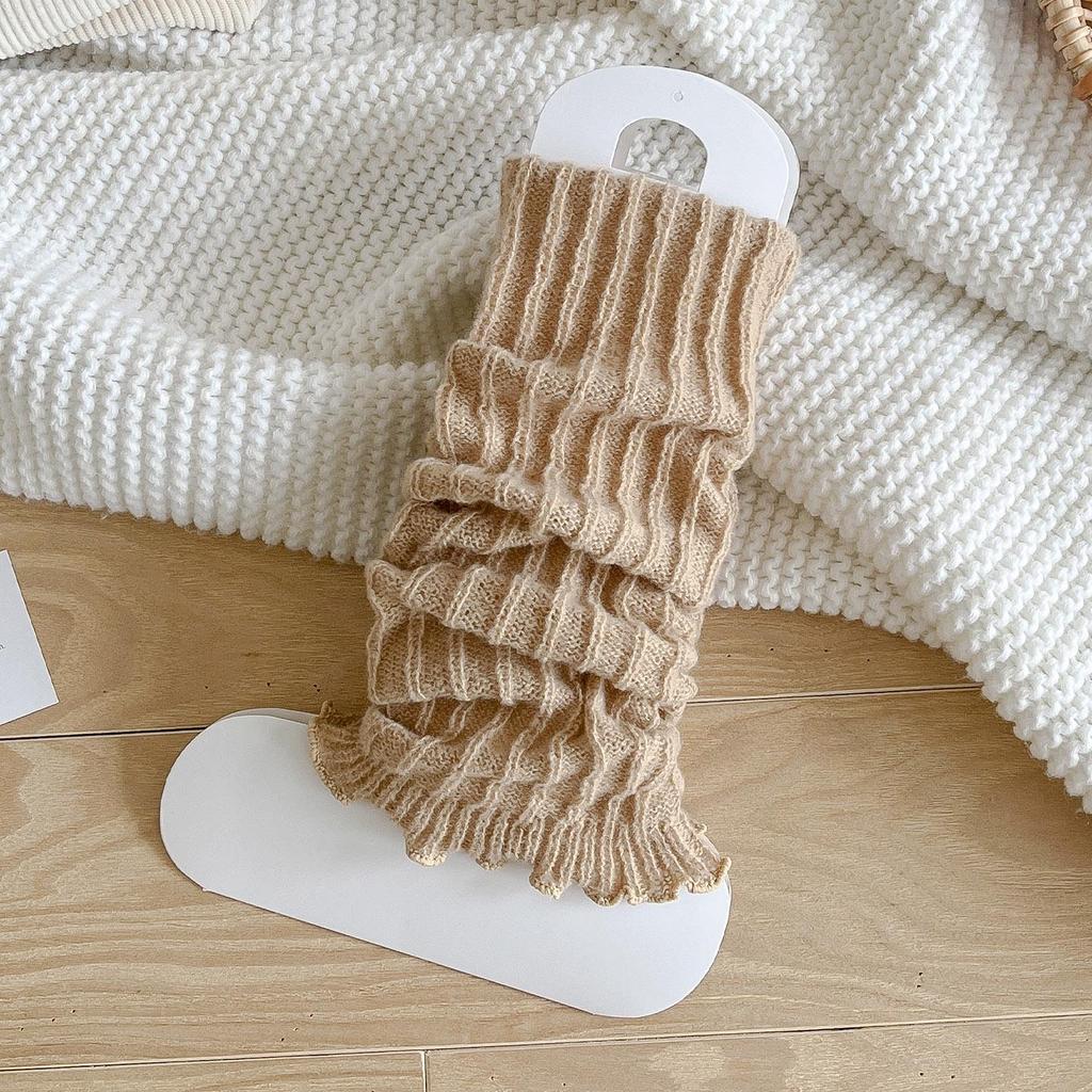 Damen Dunkelgraue Strick-Beinstulpen - Vielseitige Scrunch-Socken für Herbst & Winter