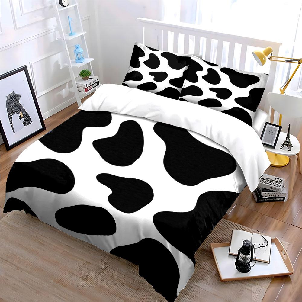 Cow Print Bedding Set Bedding Duvet Cover Set Duvet Cover Pillowcases (1 * Duvet Cover 2 * Pillowcases, without duvet insert)