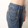 Hip Hop Five-pointed Star Pants Chain Secure Travel Wallet Chain Heavy Duty Jeans Link Coil Leash