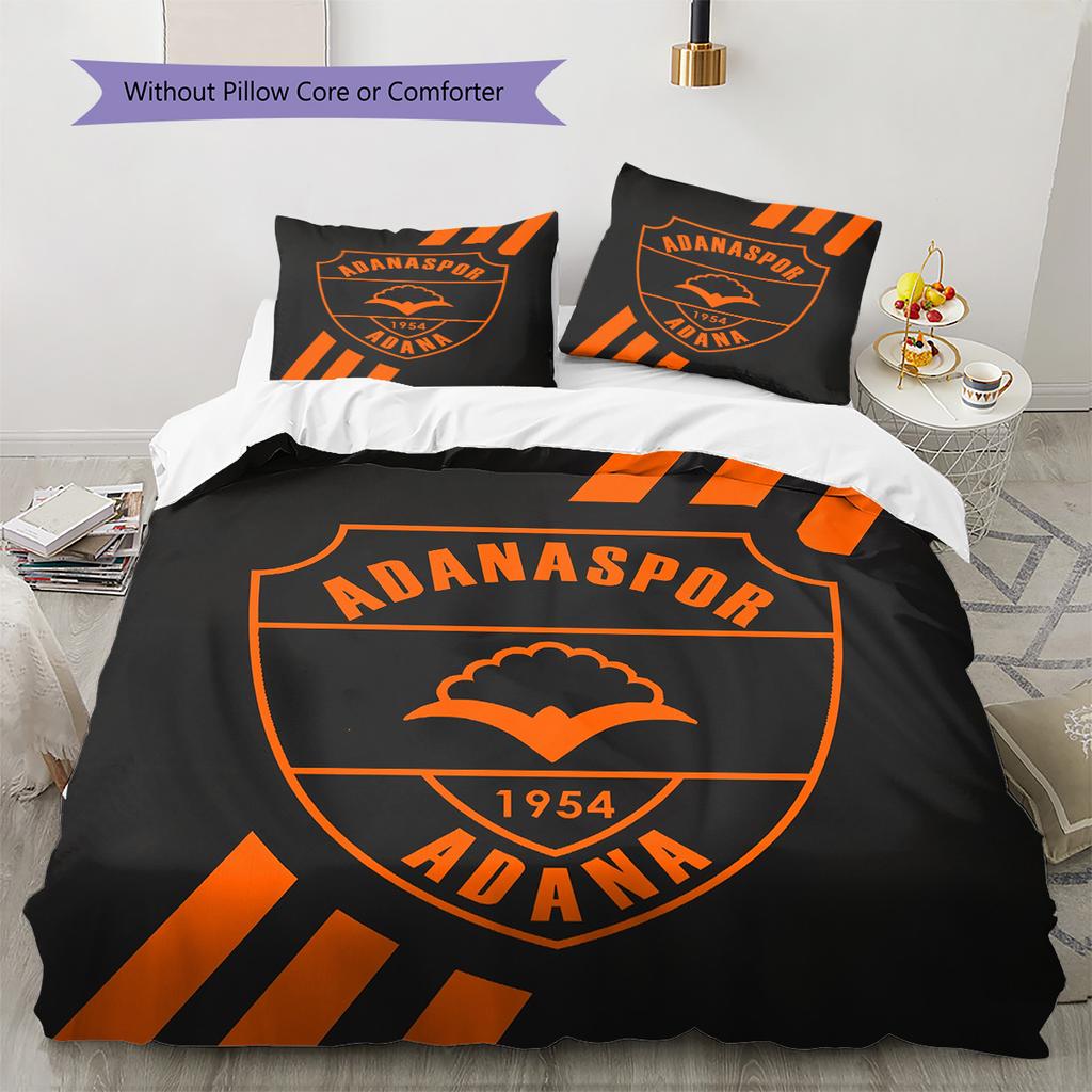 Adana Demirspor Pattern Bedding Quilt Set Home Decoration Gift (1 * duvet cover + 2 * pillowcase without core)