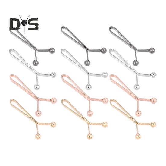 

12 шт. зажим для фиксации платка на голове, прочный металлический U-образный зажим, многофункциональный зажим для женской рубашки, рукава, джинсов, брюк, пряжка, аксессуары для одежды разноцветный