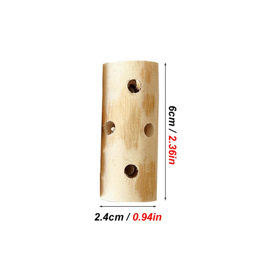 

1pc Natural Wooden Hole-digging Teething Toy Fun Chewing & Foraging Toy for Small Pets Rabbit Hamsters Cage Supplies All Seasons