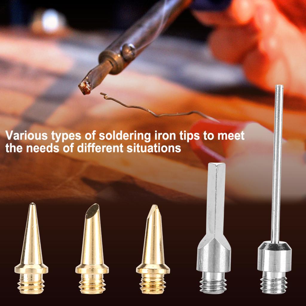 5-teiliges Gaslötkolben-Set Elektrischer Schaumstoffschneider Lötspitzen Schweißwerkzeug Zubehör