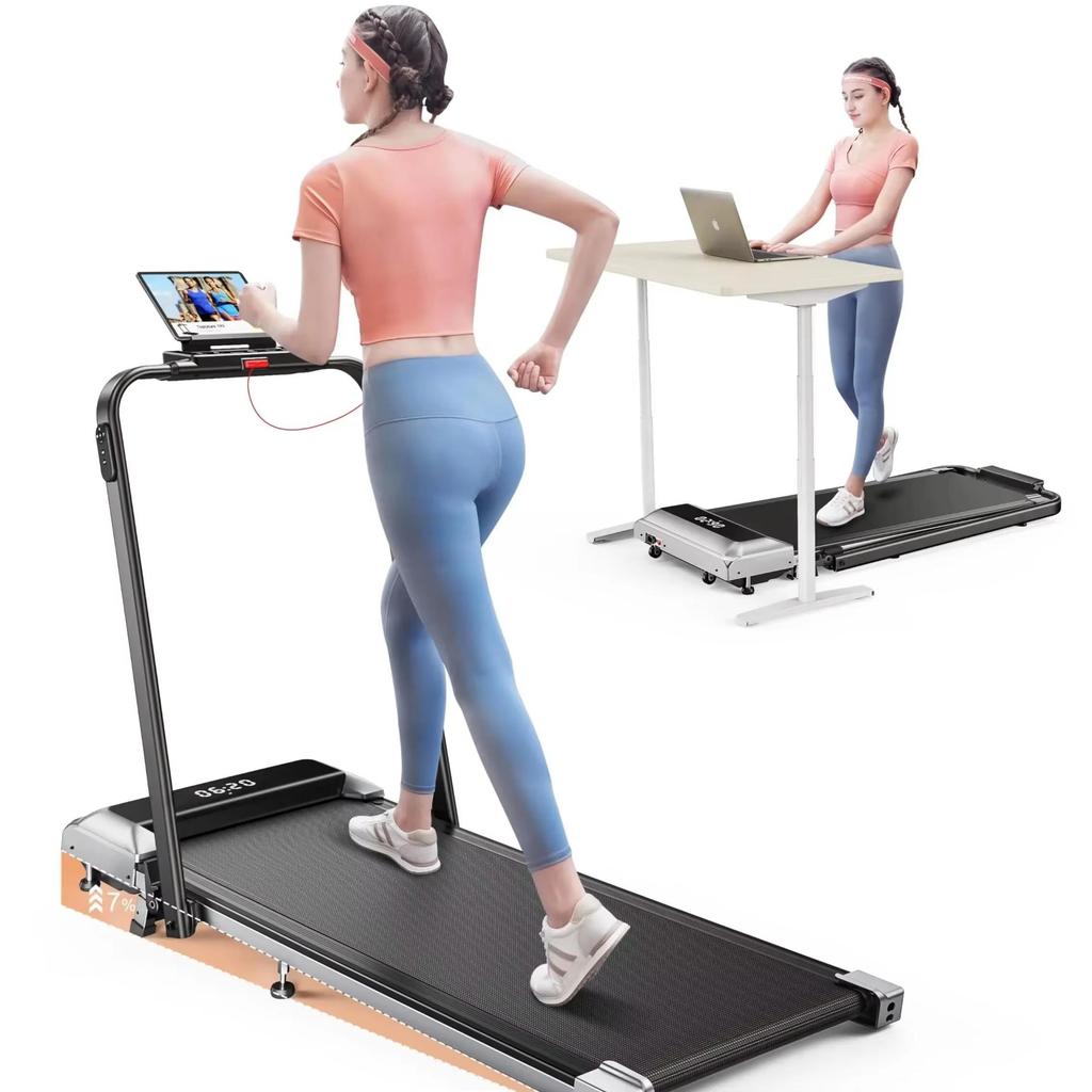 2026 New Treadmill  TP2 2-in-1 Foldable Treadmill for Home 12km/h Speed, 7% Incline, 2.5HP Motor, Dual LED Display, App Control & Speaker