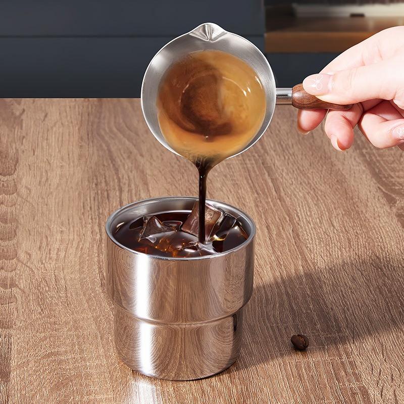 304 Stainless Steel Coffee Frother Pitcher Espresso Cup Coffee Utensil Food-grade Extraction Cup