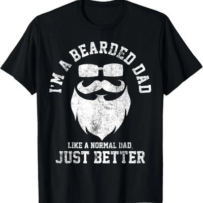 Bearded Beard Dad Daddy Papa Father's Day Gift T-Shirt