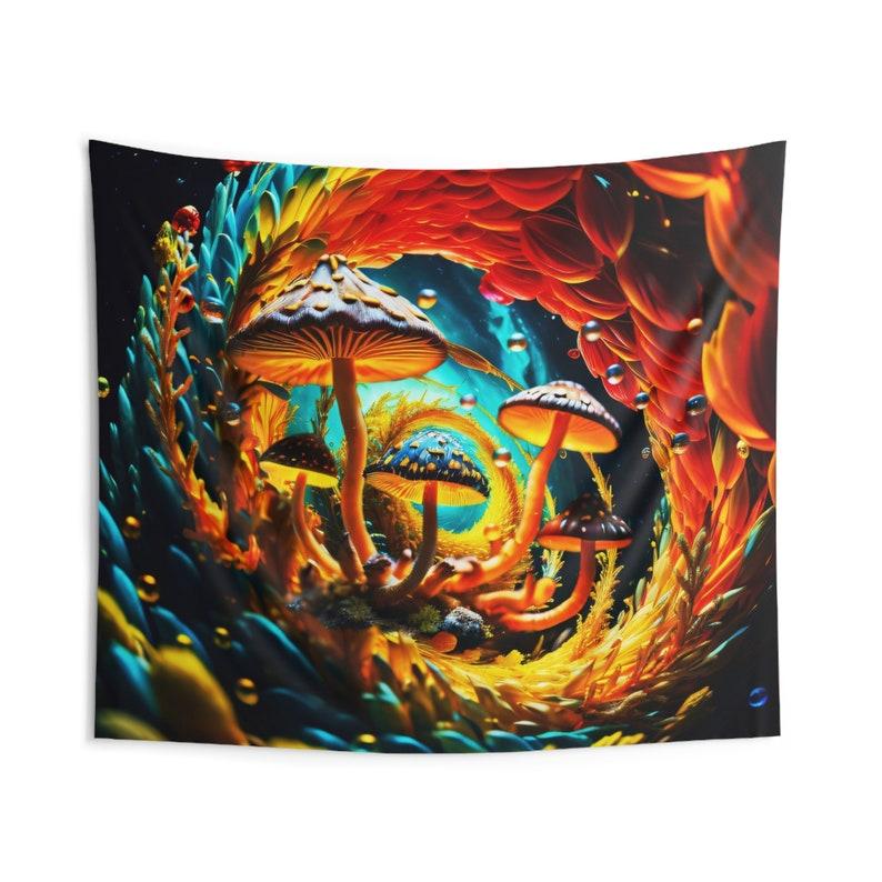 mushroom tapestry 75x100