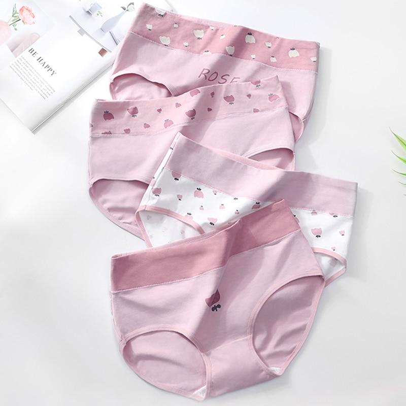 Plus Size M-5XL Truser Dame Bomull Høy midje Undertøy Dametruser Dame Pustende undertøy