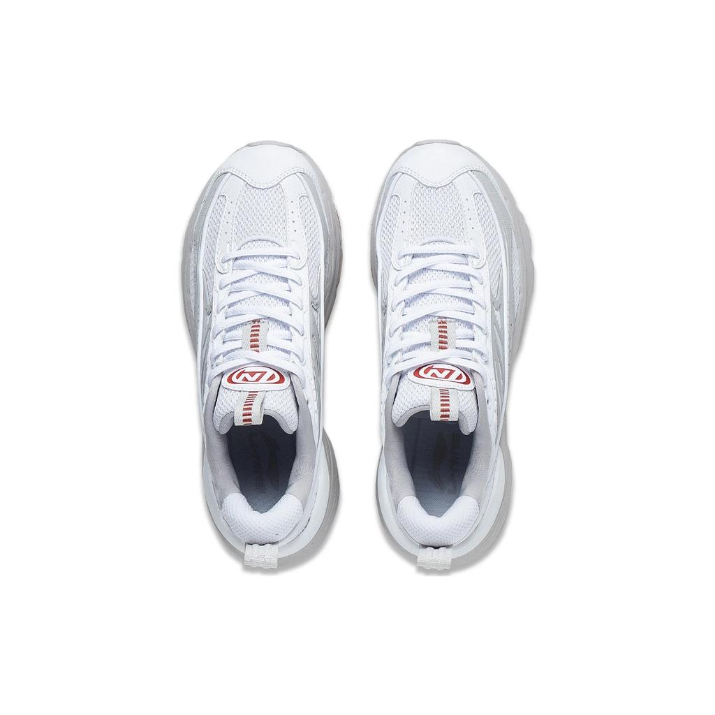 New LiNing Comet LITE LITE Anti Slip Wear Resistant Low Top Casual Shoes Women's White Red AGCT236-3