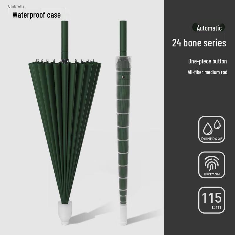 HANDUNYOU 24-Rib Automatic Windproof Umbrella