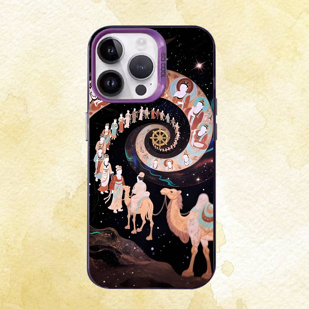 

Кейс Апсара в стиле Дуньхуан для iPhone 17,16e,16,15,14,13,12,11 Pro Max X XS Air Plus Задняя крышка iPhone15