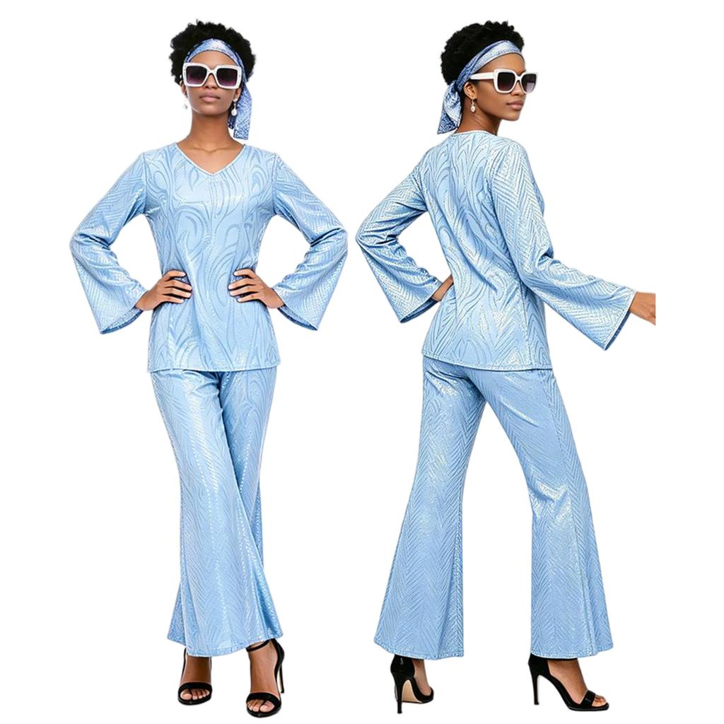 Women's 70s Retro Costume for Halloween Party Shiny Hippie Dress