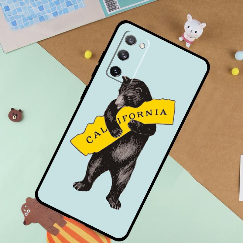 Cartoon Grizzly Bear Soft Case For Samsung Galaxy S25 Ultra S9 S10 S20 S21 S22 S23 S24 Plus S24 FE Funda Cover