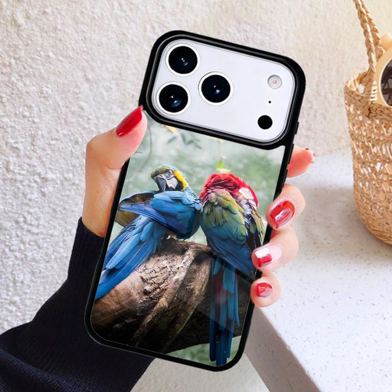 Animal Macaw Parrot Colourful Phone Case For iPhone 17 Air 16 15 14 13 12 11 Pro Max Plus