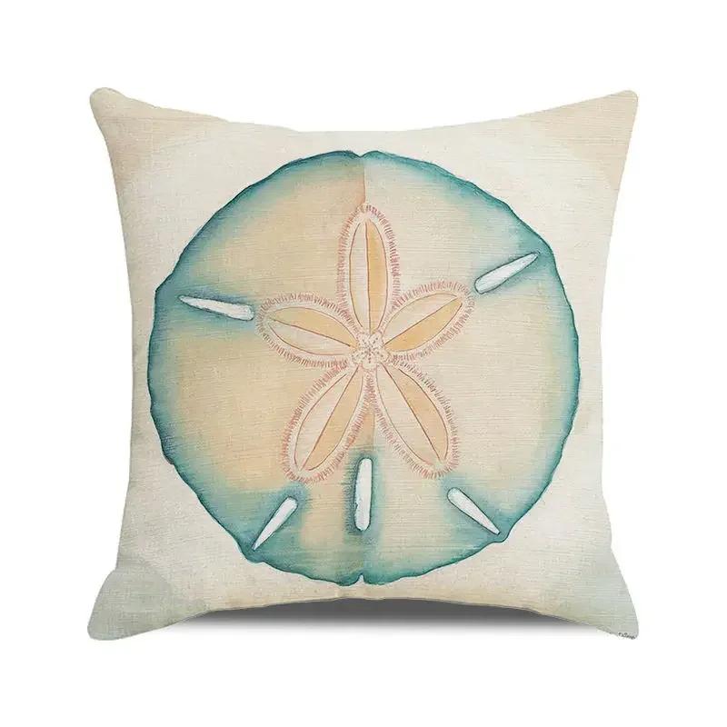 

Shell Conch Pattern Cushion Covers Home Decor Sea Style Throw Pillowcase Living Room Decoration Pillow Case 12x12in 30x30cm