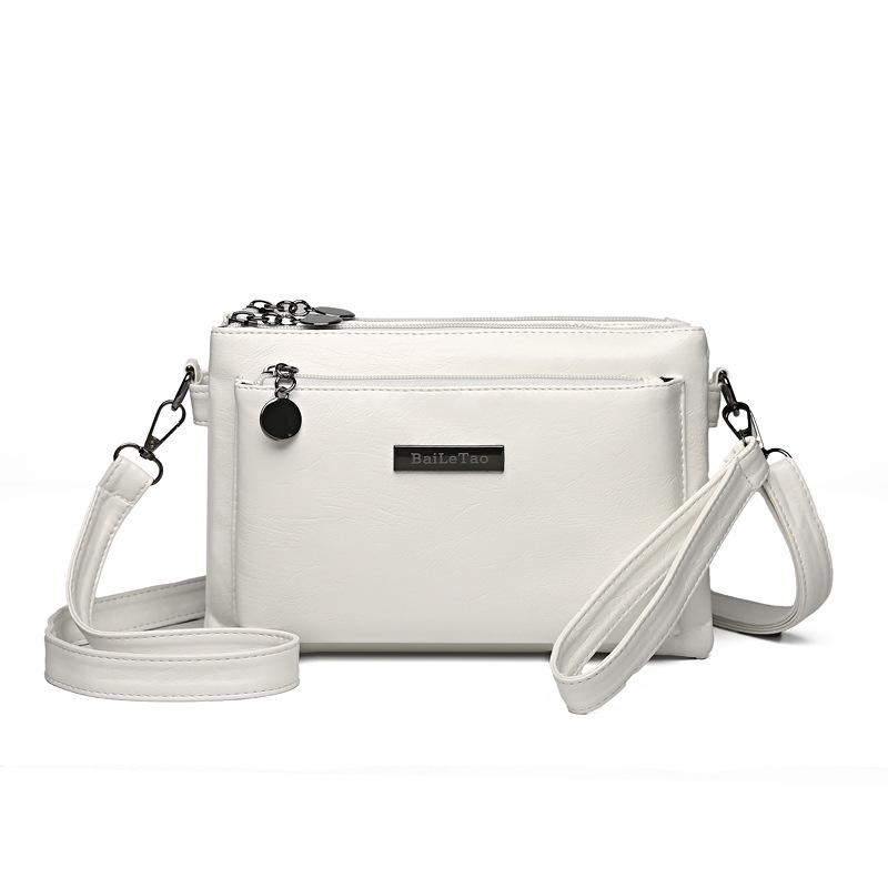 Women's Soft Leather Waterproof Crossbody Bag - 2026 Summer Fashion, Multi-layer, Versatile Single Shoulder Small Square Design