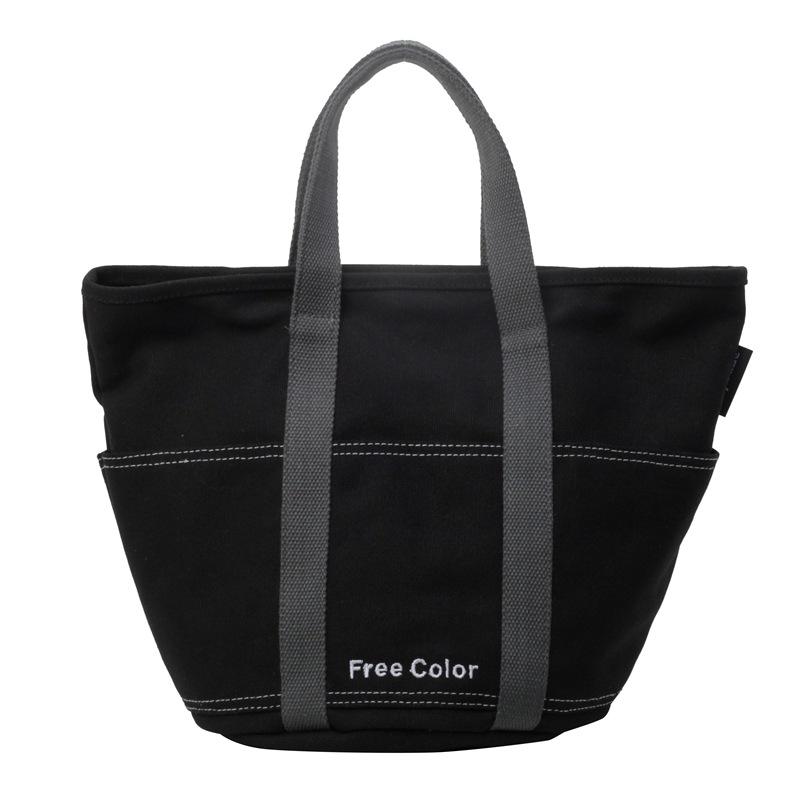 

Полотняна сумочка великої місткості Портативна сумка через плече Жіноча сумка чорний