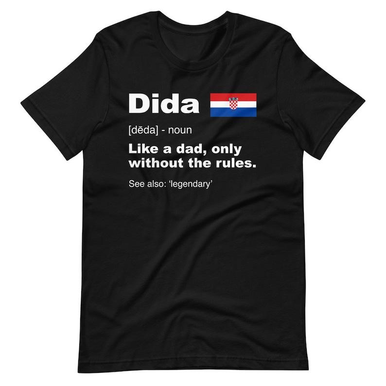 Определение Футболки Dida | Подарок на День Отца | Смешная Хорватская Футболка | Подарки с Флагом Хорватии S