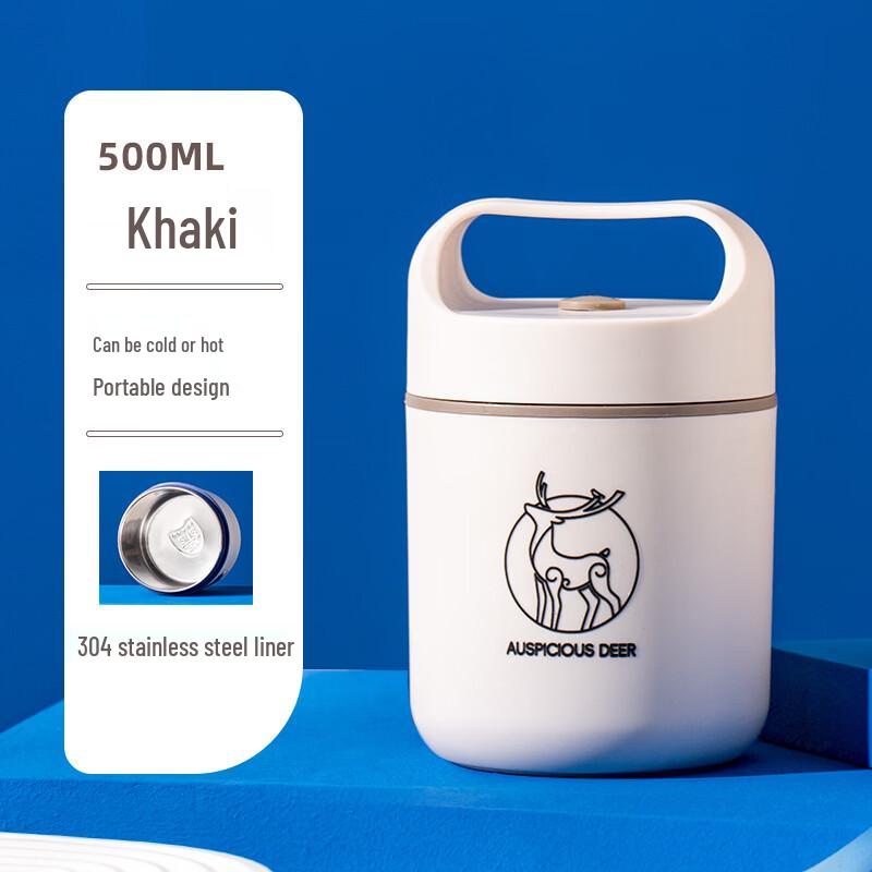 Portable 304 Stainless Steel Thermal Lunch Box & Porridge Cup