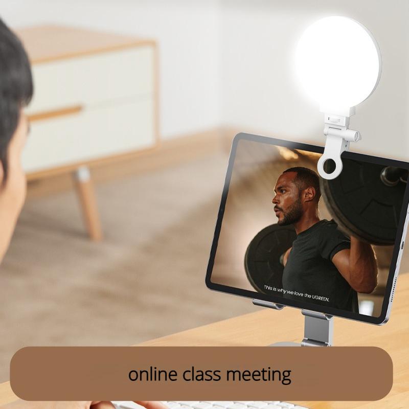 Luz de Noche LED Luz de Relleno para Teléfono Luz de Belleza para Transmisiones en Vivo Luz Portátil para Fotografía al Aire Libre Tricolor Ajustable Recargable Portátil