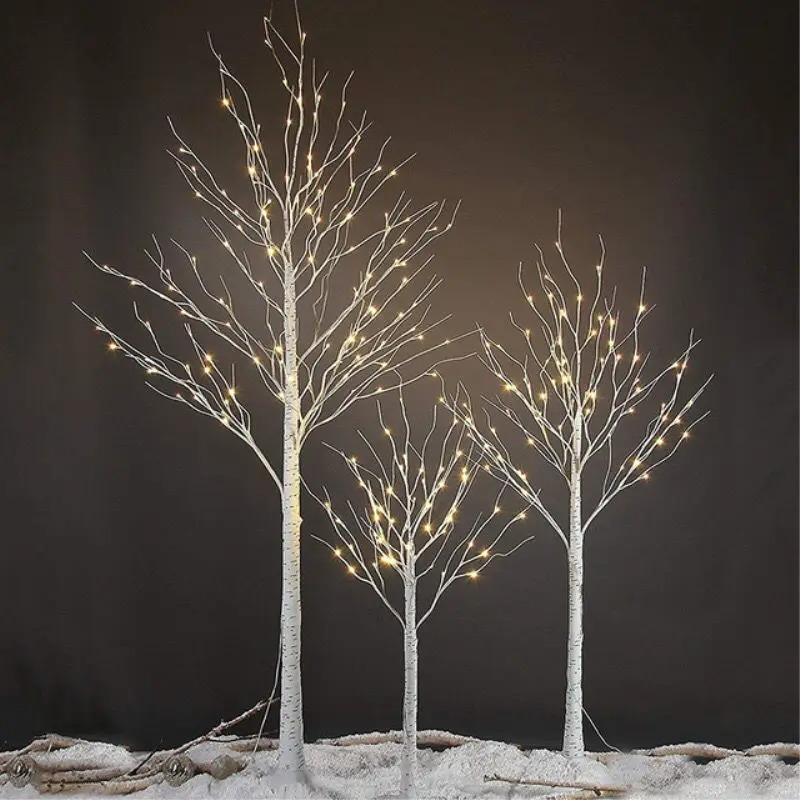 LED Tree Lights Christmas Remote Control Birch Tree Home Decoration Lights Indoor Bedroom Room Landscape Glowing Tree