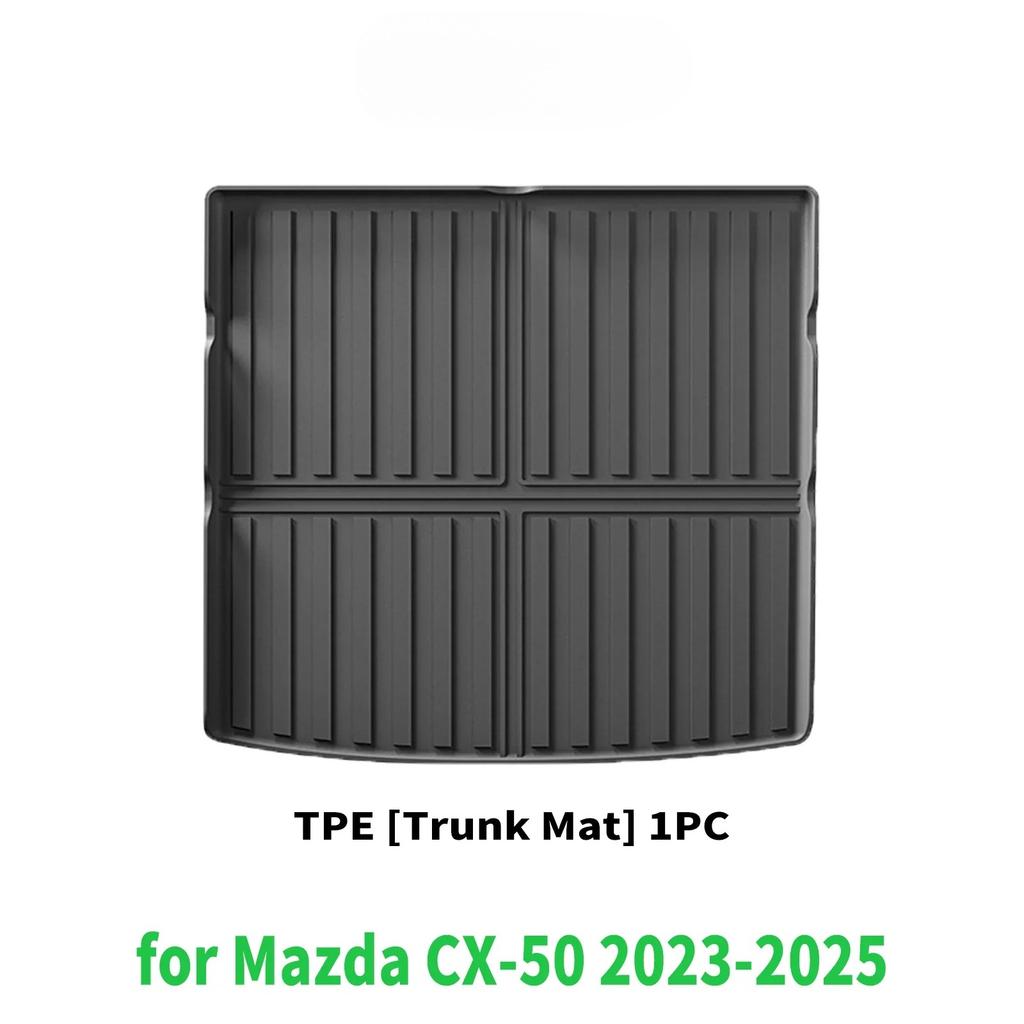 for Mazda CX-50 2023 2024 2025 LHD RHD TPE Car Trunk Mats & Seat Back Quick Clean Non-Slip Bottom All Season Use Accessories