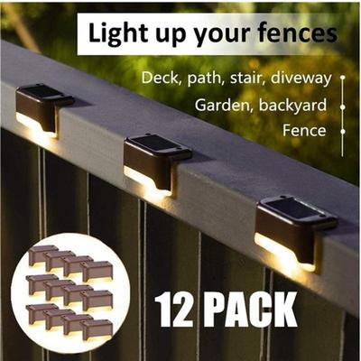 1/2/4/8/12/16Pack Solar Deck Lichter Outdoor LED Schritt Solar Licht für Garten Landschaft Balkon Zaun Weg Schritt Hof