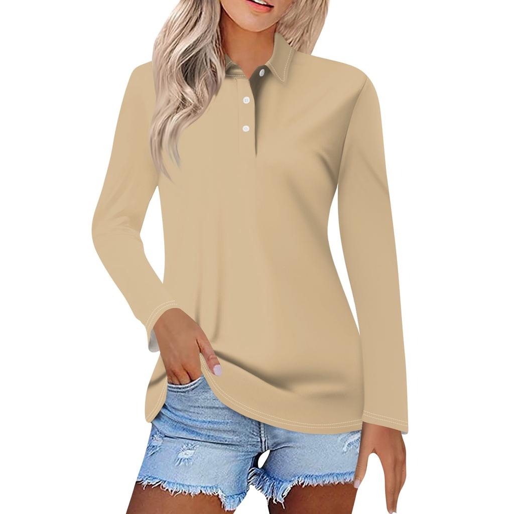Women's Fashion Casual Lapel Short Long Sleeve Print Shirt Women's Button Up Tops