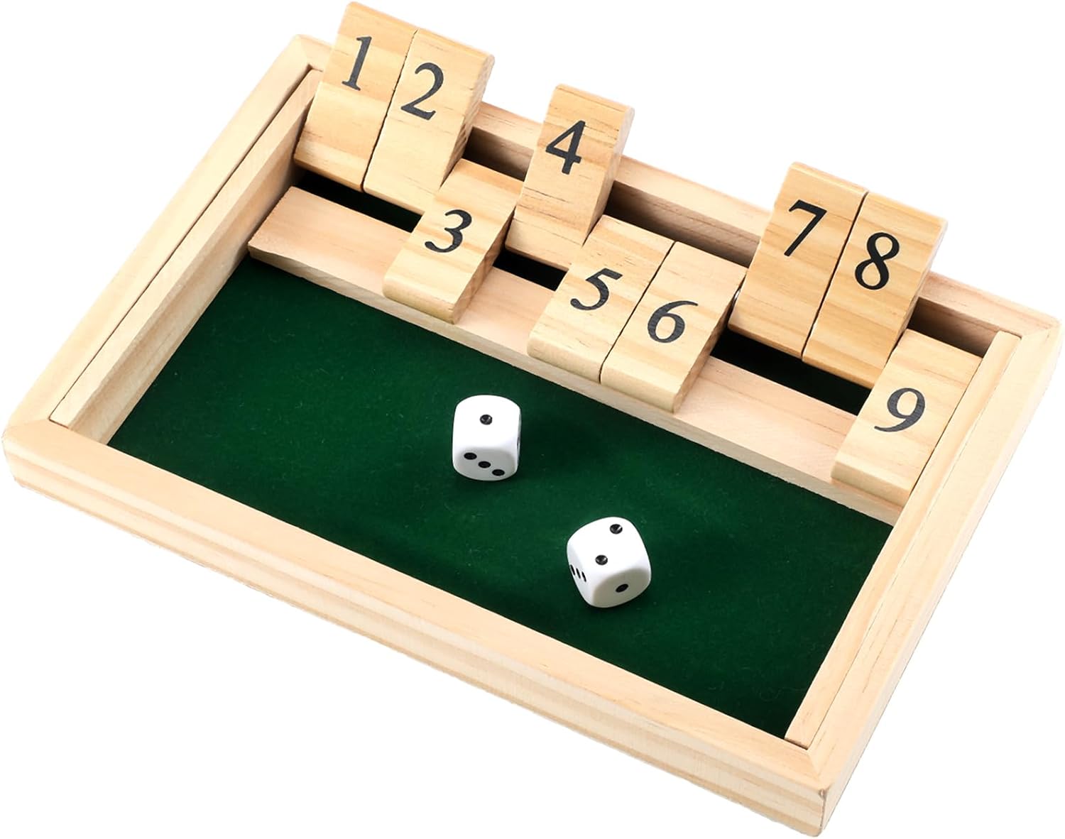 

1-9 Number Lock Box Wooden Game Children s & Family Math Board Game Classic Bar Dice Game Portable Travel Puzzle Board Game Wood