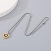 Personalized Stainless Steel Pentagram Pendant Necklace for Men Women Hip Hop Gold Color Trend Jewelry Round Charms Gift