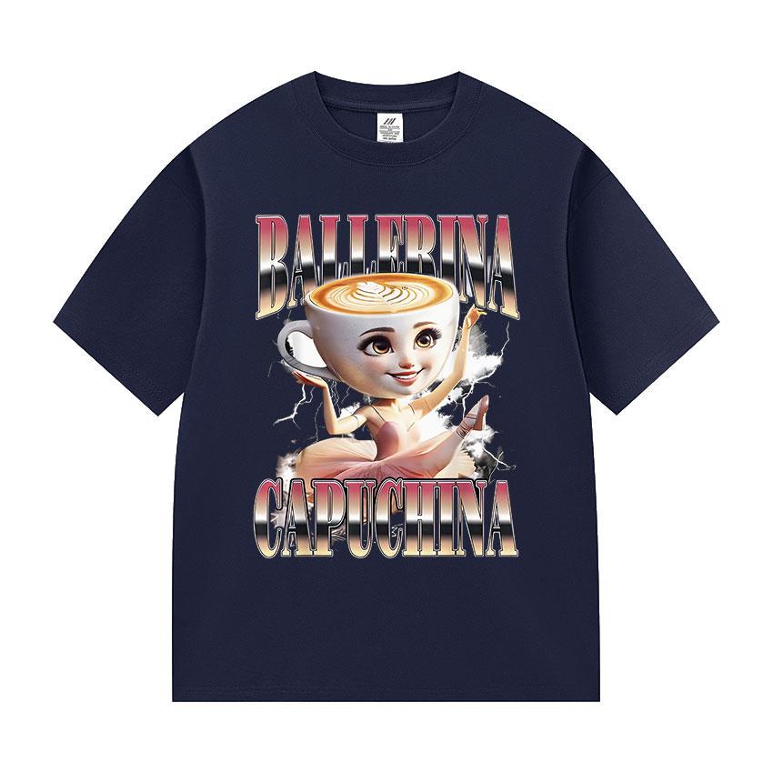 Italian Brainrot Ballerina Capuchina Funny Meme T-Shirt Men Women Fashion Harajuku T-Shirts Summer Hot Sale 100_ Cotton T Shirts