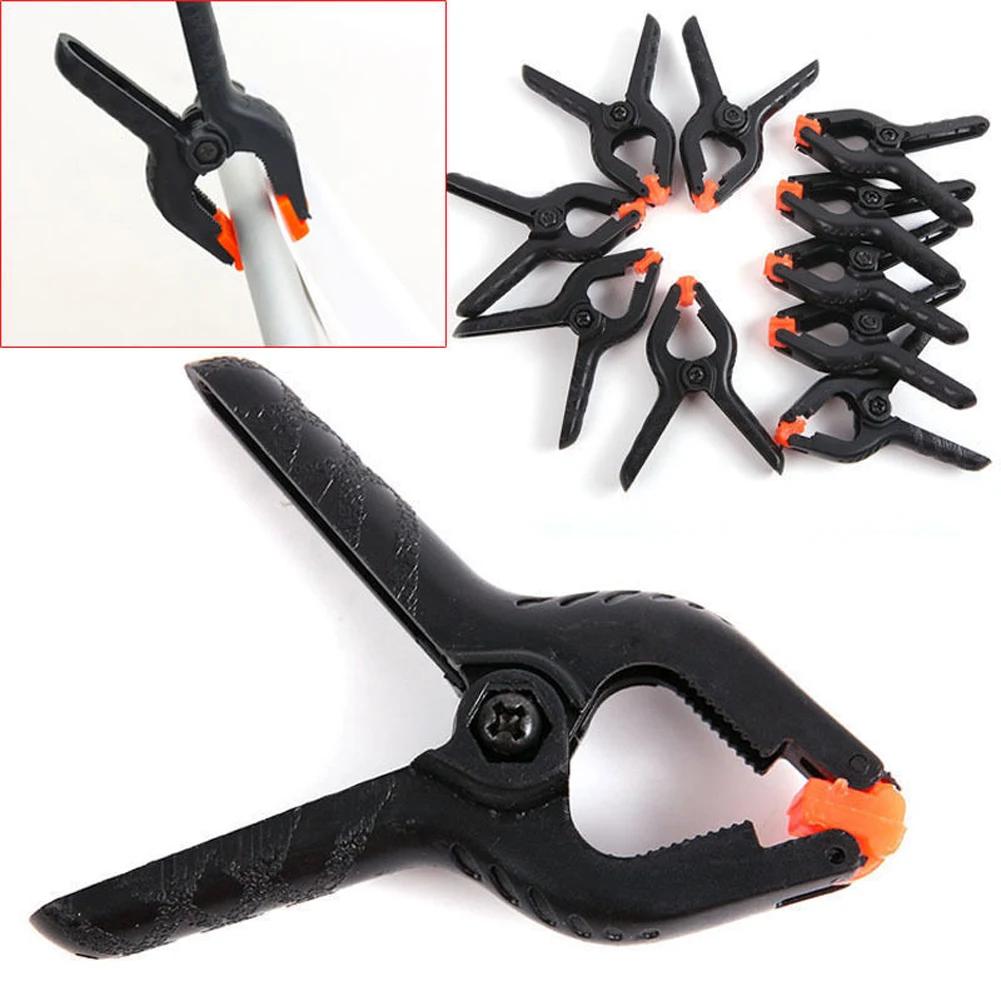 10pcs - 2/4inch Plastic Nylon Adjustable Woodworking Clamps Wood Working Tools Spring Clip Carpentry Clamps Outillage Menuiserie