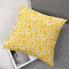 Sunny Daisy Square Jacquard Pillow Cover for Sofa Office Waist Cushion Cover Home Decorative Pillowcase