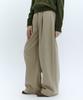 CITYBREEZE Cotton Curved One-Pleat Pants_Beige