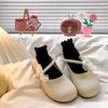 French fairy style gentle Mary Jane single shoes girl 2025 summer new leather women's shoes with skirt flat beanie shoes