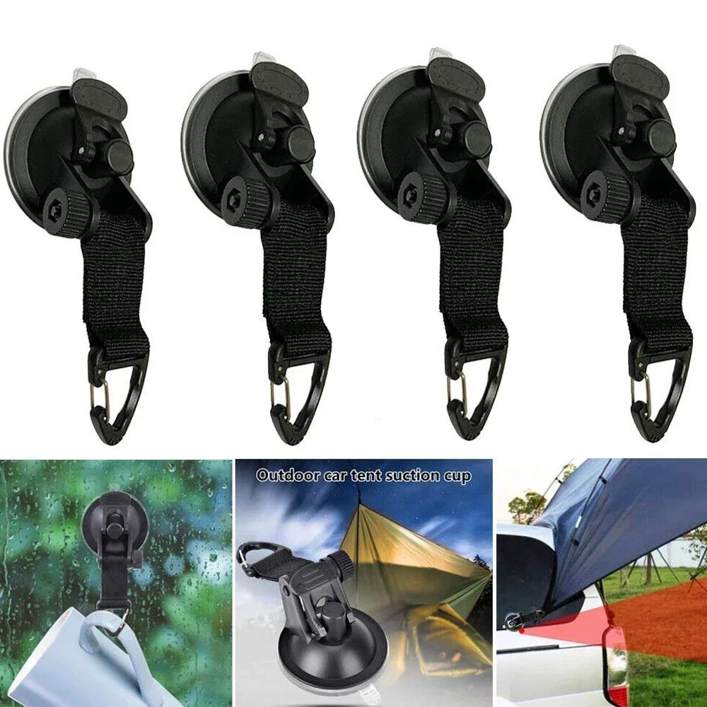 1/4PCS Vacuum Suction Cup Heavy Load Waterproof Reusable Heavy Duty Suction Cup Anchor Tie Down Hooks Strong for Car Side Awning