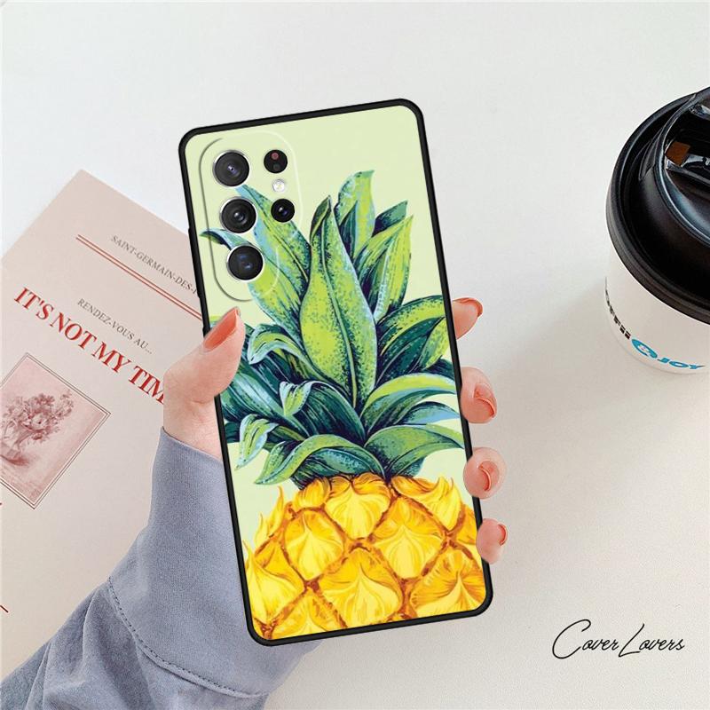 Summer Fruit Pineapple Phone Case For Samsung Galaxy S24 S25 S23 S22 Ultra Note 10 20 Plus S20 S21 FE Cover