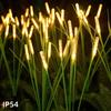 LED Solar Reed Garden Lights - Outdoor Insertable Pole Lights with Rechargeable Lithium Batteries, IP54 Waterproof, Semi-Flush Mount Design
