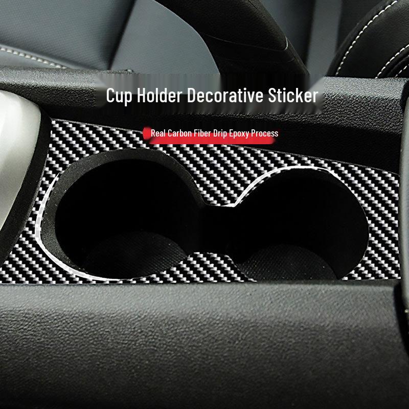 Chevrolet Camaro 10-15 Carbon Fiber Cup Holder Trim Sticker