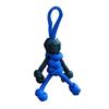 Braided Rope Keyring Skeleton Soldier Backpack Pendant Keychain with Helmet Design Portable Lightweight Keyring