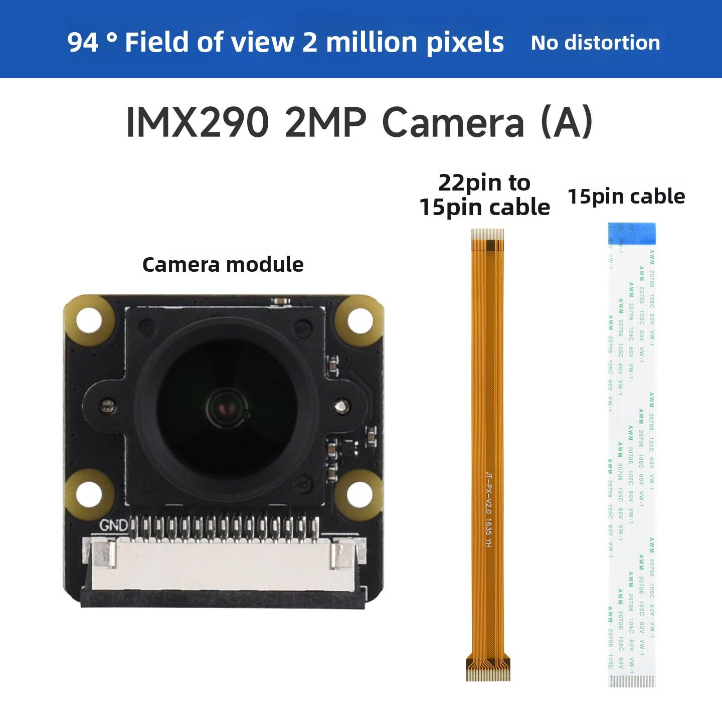 2MP Camera Module with IMX290 Sensor Chip Distortion-Free Compatible with Raspberry Pi