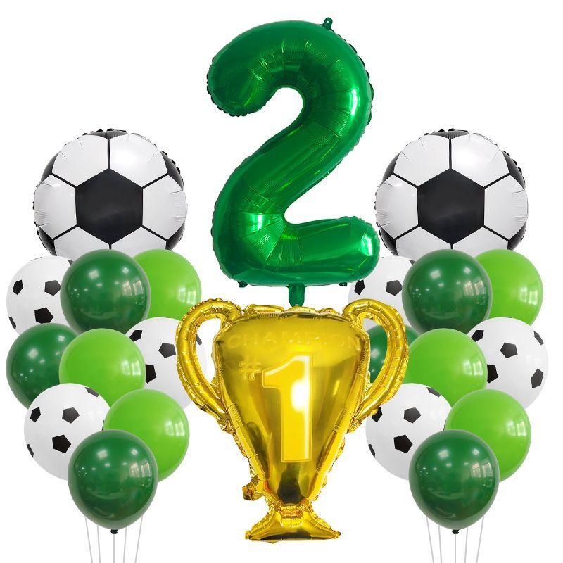 Football Championship Trophy, Balloon Set, Aluminum Film, Children and Boys' Birthday Party, World Cup Birthday Decoration