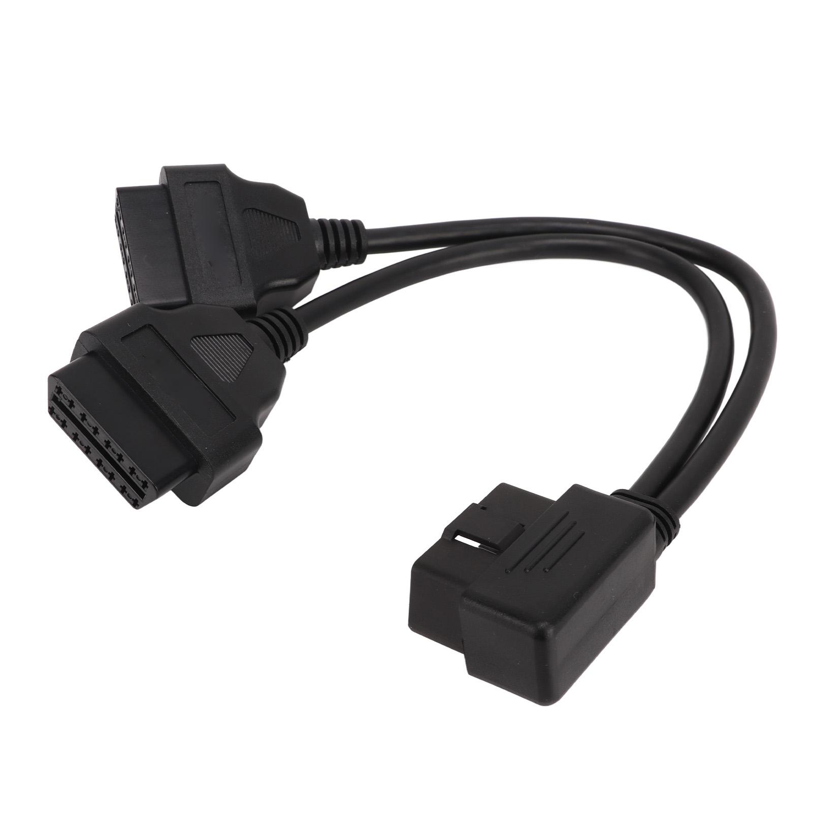 

OBD2 Splitter 1 in 2 Y Splitter Extension Cable 16Pin Car Diagnostic Extender Cord Adapter Fit For 12V 24V Obdii Port