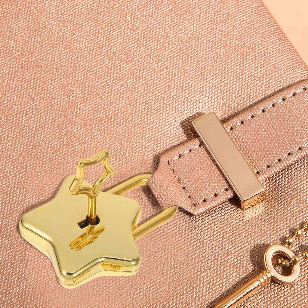 2Pcs Star Shaped Padlock Alloy Small Lock Easy Open Keys Travel Luggage Diary Book Piggy Bank Lock Security Lockers